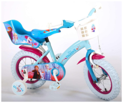 VOLARE Detský bicykel pre dievčatá FROZEN II - modrý-ružový, 12" - zložený na 95 %  V-91250