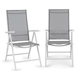 Blum Almeria, skladacia stolička, sada 2 kusov, 59,5 x 107 x 68 cm, ComfortMesh, hliník, biela