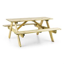 Blum Picknickerchen, detský piknikový stôl, hrací stôl, pravé borovicové drevo