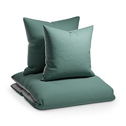 Sleepwise Soft Wonder-Edition, posteľná bielizeň, zelenosivá/svetlosivá, 200 × 200 cm, 80 x 80 cm