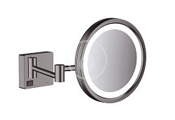 HANSGROHE - AddStoris Kozmetické nástenné zrkadlo s LED osvetlením, kefovaný čierny chróm 41790340