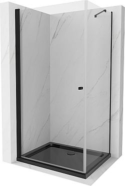 MEXEN/S - Pretória sprchovací kút 70x120, transparent, čierna + sprchová vanička vrátane sifónu 852-070-120-70-00-4070B