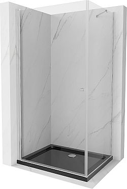 MEXEN/S - Pretória sprchovací kút 70x80, transparent, chróm + sprchová vanička vrátane sifónu 852-070-080-01-00-4070