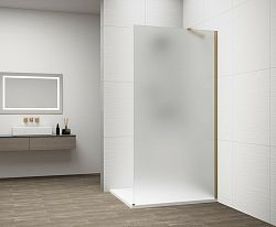 POLYSAN - ESCA GOLD MATT jednodielna sprchová zástena na inštaláciu k stene, matné sklo, 1500  ES1115-04
