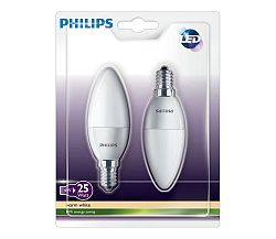Philips SET 2x LED sviečka Philips E14/4W/230V