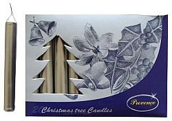 Provence Vianočná sviečka 10cm PROVENCE 20ks strieborná
