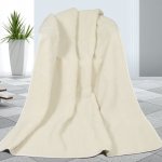 Bellatex Vlnená deka biela, 155 x 200 cm