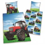 Herding Detské bavlnené obliečky Traktor, 140 x 200 cm, 70 x 90 cm