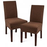 4Home Multielastický poťah na stoličku Comfort Plus hnedá, 40 - 50 cm, sada 2 ks