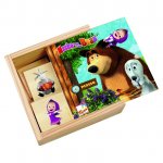 Bino Memo v krabičke Máša a medveď, 12 x 5 x 10 cm 