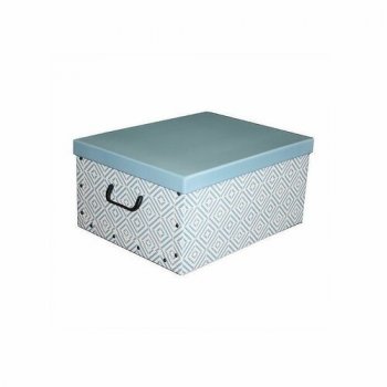 Compactor Skladacia úložná krabica - kartón box Compactor Nordic 50 x 40 x 25 cm, svetlo modrá