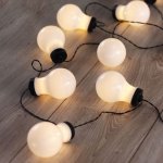 DecoKing Svetelná reťaz Žiarovky teplá biela, 10 LED