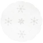 Forbyt Vianočný obrus Hviezdičky biela, pr. 35 cm
