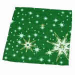 Forbyt Vianočný obrus Hviezdy zelená, 35 x 35 cm