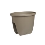 Gardenico Balkónový kvetináč na zábradlie Balconia OVI taupe, pr. 30 cm