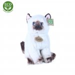 RAPPA Plyšová mačka siamská sediaci, 25 cm, ECO-FRIENDLY