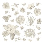 Samolepiaca dekorácia Pastelové kvety, 30 x 30 cm