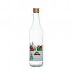 Sklenená fľaša s viečkom Snow Village 0,5 l