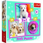 TREFL Puzzle Štěňátka 3v1 (20,36,50 dílků)