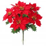 Umelá vianočná Poinsettia červená, 30 cm
