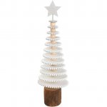 Vianočná drevená dekorácia Roundy tree, 25 cm