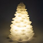 Vianočná LED sviečka Alabaster tree, 12 cm