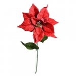 Vianočná zamatová ruža červená, 20 cm x 65 cm