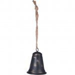 Vianočný zvonček Elvas čierna, 9,8 x 13 cm