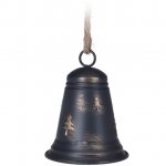 Vianočný zvonček Nabo čierna, 9,8 x 13 cm