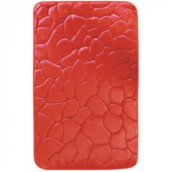 VOPI Kúpeľňová predložka s pamäťovou penou Kamene červená, 50 x 80 cm