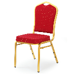 Sconto Jedálenská stolička SCK-66 zlatá/vínová