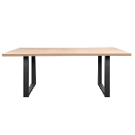 Sconto Jedálenský stôl AMAYA U dub/kov, šírka 180 cm, rovná hrana