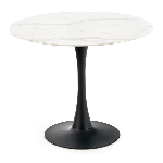 Sconto Jedálenský stôl OMBRUSAU biely mramor/čierna