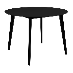 Sconto Jedálenský stôl VUJINS čierna