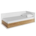 Sconto Rohová posteľ MASSI 09 L ľavá, dub hikora/biela, 90x200 cm