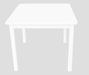Detský stolík Pantone 60x60 cm, biely
