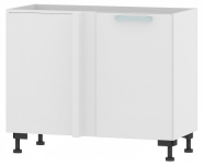 Dolná rohová kuchynská skrinka One ES99R, ľavá, biely lesk, šírka 110 cm