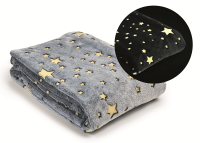 Fosforujúca deka s hviezdami, šedá