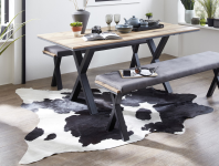Imitácia kravskej kože čiernobiela, 120x150 cm