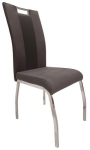 Jedálenská stolička Bari 2, šedá látka/čierna ekokoža