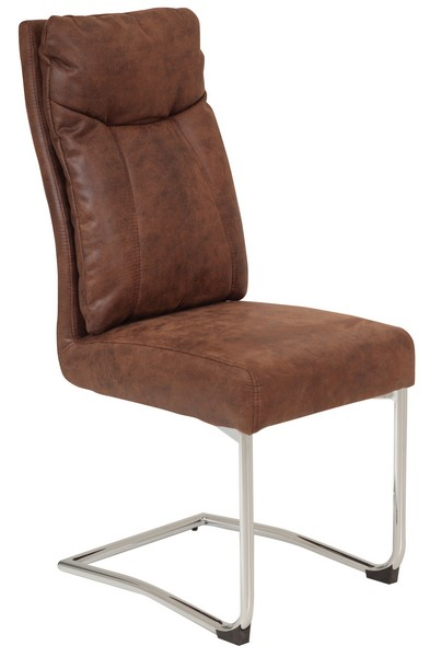 Jedálenská stolička Brenda, hnedá vintage optika koža