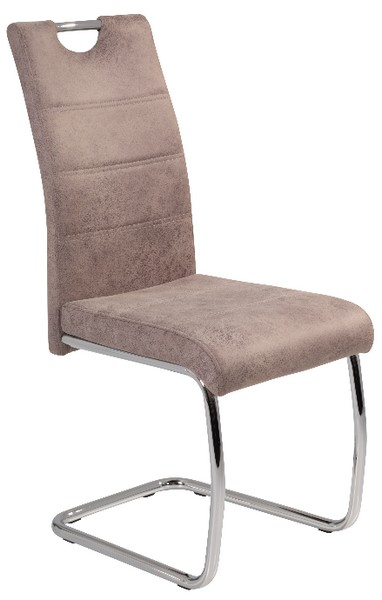 Jedálenská stolička Flora, béžová vintage látka