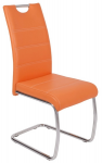 Jedálenská stolička Flora, oranžová ekokoža