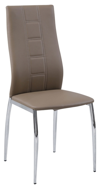 Jedálenská stolička Lisa, hnedá ekokoža