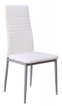 Jedálenská stolička Zita, biela ekokoža