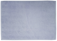 Kúpeľňová predložka Ocean, BIO bavlna, holubia modrá, vlnkovaný vzor, 50x70 cm