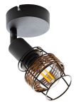 Nástenná/stropná lampa Malik, drôtené s ratanom