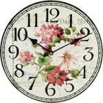 Nástenné hodiny Kvety 30 cm, MDF