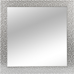 Nástenné zrkadlo Glamour 40x40 cm, strieborná štruktúra