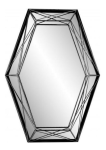 Nástenné zrkadlo Lina 44x61 cm, čierne